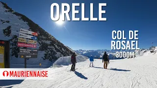 Skiing red piste 'Mauriennaise' in Orelle, Les 3 Vallées (4K UHD)