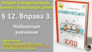 § 12. Вправа 3. Найменше значення | 10(11) клас | Морзе