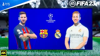 FIFA 23 - Real Madrid Vs Barcelona - UEFA Champions League Final | Ft. Messi, Bellingham | PS5™ 4K