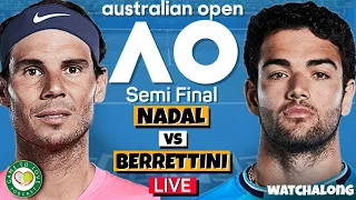 NADAL vs BERRETTINI | Australian Open 2022 Semi Final | LIVE GTL Tennis Watchalong Stream