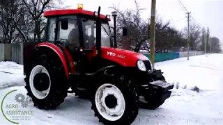 Довольный фермер новым трактором YTO X804 (ЮТО) AGROASSISTANCE YTO