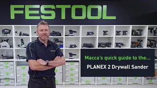 Quick guide to the Festool PLANEX 2 long-reach drywall sander with LED light