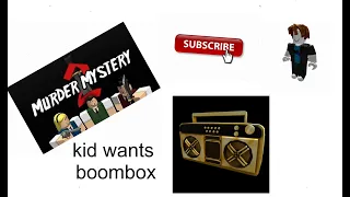 Kid trying to get free boombox XD!