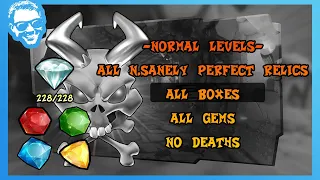 ALL N.SANELY PERFECT RELICS - NORMAL LEVELS - ALL GEMS - ALL FLASHBACK TAPE - Crash Bandicoot 4 [4k]