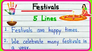 5 lines on Festivals essay in English | Short essay on Festivals 5 lines | Importance of Festivals