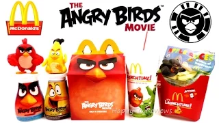 2016 McDONALD'S EVERYTHING ANGRY BIRDS MOVIE HAPPY MEAL ACTION BIRD CODES FOOD TOYS BOX COLLECTION