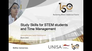Study skills for STEM students and time management