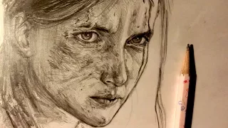 ASMR | Pencil Drawing 99 | Ellie - The Last of Us Part II (Request)