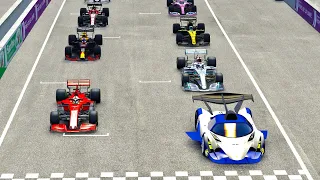 Devel Sixteen GTR vs F1 2020 Cars -Le Mans 24h Circuit