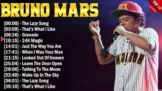 Bruno Mars Greatest Hits Songs of All Time - Music Mix Playlist 2024