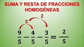 Cómo sumar y restar fracciones homogéneas - Suma y resta de fracciones homogéneas ejercicios