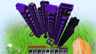 This is very TALLEST GAINT PORTAL Skyscrapers in Village !!! Minecraft Giant Base Build Challenge