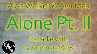 Alone Pt. II Karaoke - Alan Walker & Ava Max Instrumental Original Lower Higher Male Key