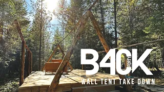 Will it collapse AGAIN?? | Wall Tent Take Down 2023 | Winterizing the Wall Tent