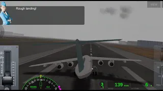 Rough landing || experiment || plane destroyed