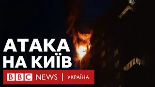 Наслідки нальоту дронів на Київ: "Я йшов по битому склу"