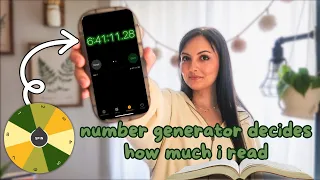 random number generator decides how much i read