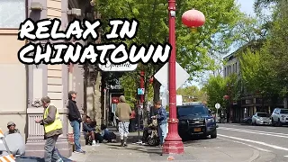 Relaxing view on Portland streets: China Town