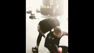 Kamaru Usman trying to take Michael Chandler down