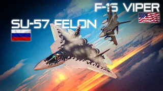 SPEED IS LIFE | Su-57 Felon Vs F-16 Viper DOGFIGHT | Digital Combat Simulator | DCS |