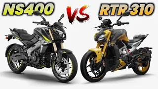 Bajaj Pulsar Ns400 VS Apache RTR 310 💥| On Road Price? | Mileage | Top Speed | New Pulsar Ns400 2024