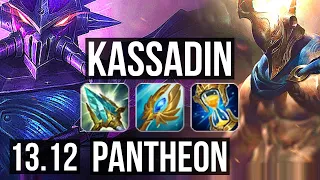 KASSADIN vs PANTHEON (MID) | 10/0/4, 77% winrate, Rank 6 Kassadin, Legendary | TR Challenger | 13.12