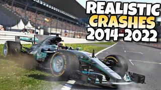 F1 REALISTIC CRASHES 2014 - 2022 #6