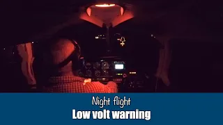 Low volt warning on night flight - The Flying Reporter