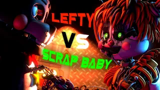 [SFM FNaF] Scrap Baby and Lefty fighting