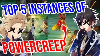 TOP 5 instances of POWERCREEP in Genshin Impact!