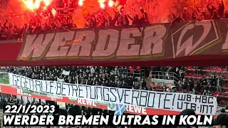 WERDER BREMEN ULTRAS IN KOLN || FC Koln vs Werder Bremen 22/1/2023