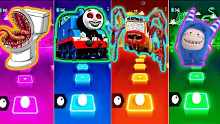 Bus Eater vs Toilet Monster vs Thomas Train Exe vs Car Eater | Tiles Hop EDM Rush