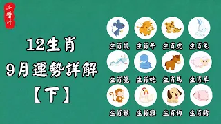 【生肖運勢】生肖馬、羊、猴、雞、狗、豬，9月運勢詳解