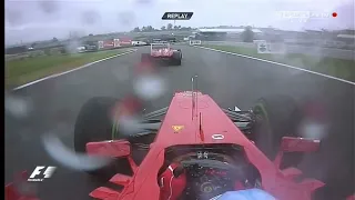 Fernando Alonso onboard overtake on Felipe Massa Brazilian GP 2012