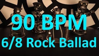 90 BPM - Rock Ballad - 6/8 Drum Track - Metronome - Drum Beat