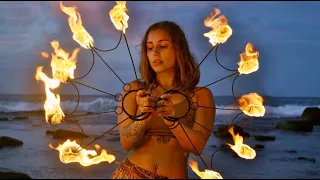 Fire Dancing at Sunset | Flux