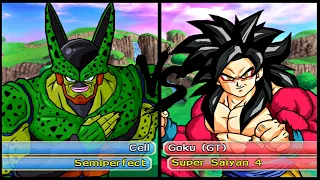 Dragon Ball Z: Budokai Tenkaichi 3 - SEMI PERFECT CELL vs. SSJ4 GOKU  [Requested] #dragonballz