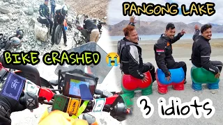 BIKE problem 👀 PANGONG LAKE TO AGAIN LEH 🤧