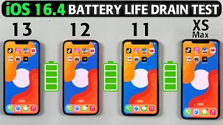 iPhone 13 vs iPhone 12 vs iPhone 11 vs XS Max Battery Life DRAIN TEST in 2023 - iOS 16.4 UPDATED🔥