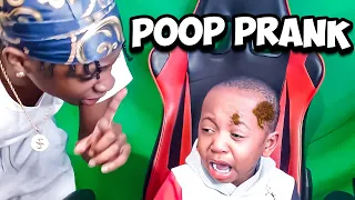 Wiping Poop On My Little Brother Prank!