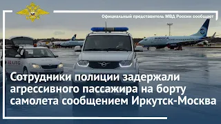 Ирина Волк: Полицейские задержали агрессивного пассажира на борту самолета сообщением Иркутск-Москва