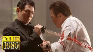 Jet Li avenges the family and violently kills Shiro Yanagawa in the movie WAR (2007)