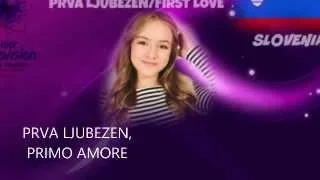 Lina Kuduzović-PRVA LJUBEZEN (JESC 2015/3rd place) SLO LYRICS