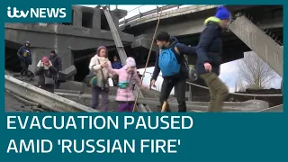 Civilian evacuations in Ukraine stopped after Russia 'breaks ceasefire' | ITV News