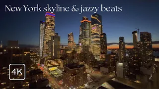 New York skyline & Jazzy Beats (4K Ultra HD, no loop)