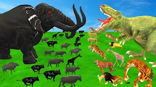 Mammoth Mastodon Vs Dinosaur Prehistoric Mammals Vs Shadow Itself Mammals Size Comparison Animal