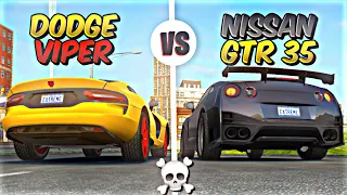 Dodge Viper vs Nissan GTR R35! 🔥 - Extreme Car Driving Simulator