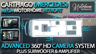 Mega Motorhome Retrofit! Advanced 360° HD Camera System & Alpine Under Seat Sub & Amp into Carthago