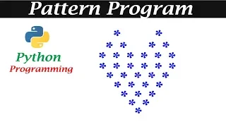 Python Pattern Program - Printing Stars in Heart Shape