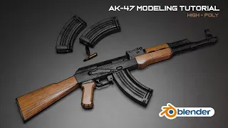 How to Model an AK-47 in High Detail | Blender Modeling Tutorial (Arijan)